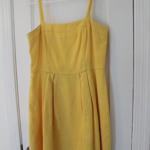 Ann Taylor Loft Yellow Strap Empire Waist Dress